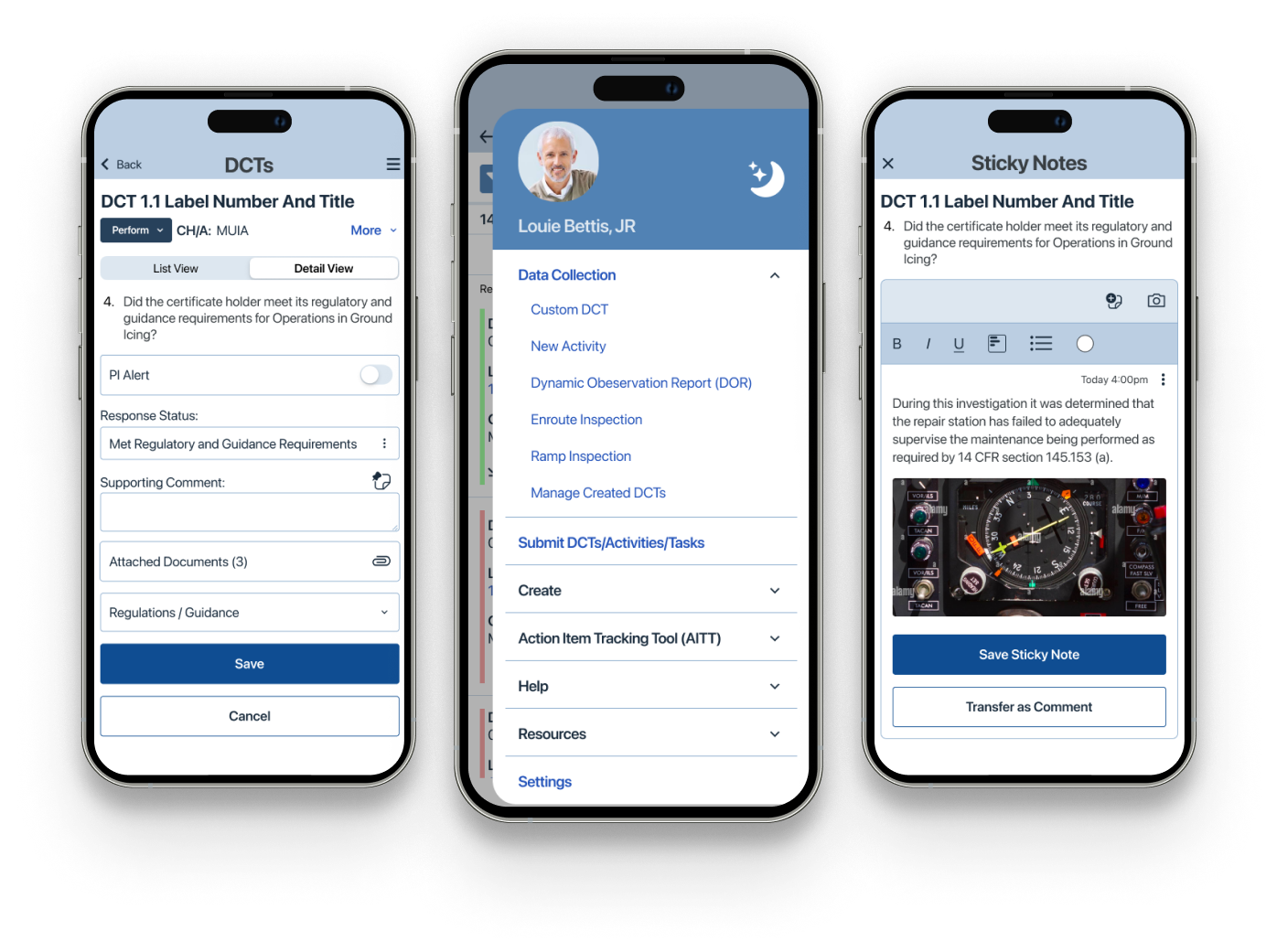 Data Collection mobile app screens